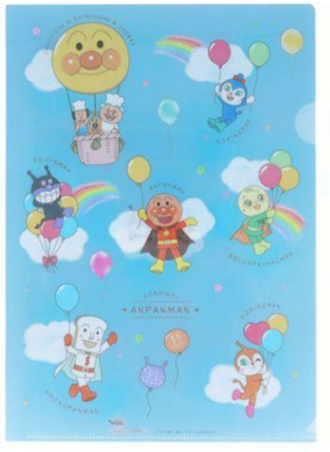 옐상 호빵맨 L자 파일 3종, 1개, 블루