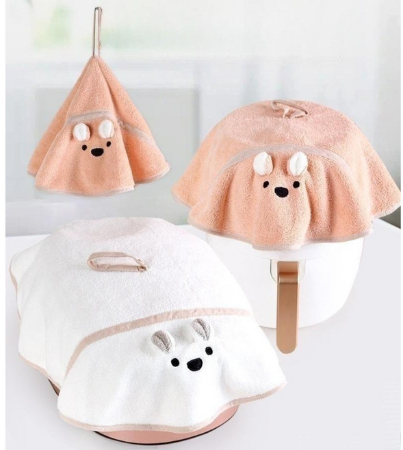 듀오이지 다용도 바솥 덮개 벽걸이 에어프라이어 먼지커버, 코알라핑크