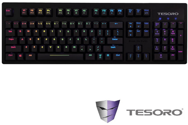 TESORO 鐵修羅 Excalibur RGB 神劍幻彩版 機械式鍵盤-紅軸中文, Excalibur RGB紅軸中文, 中文, 紅軸
