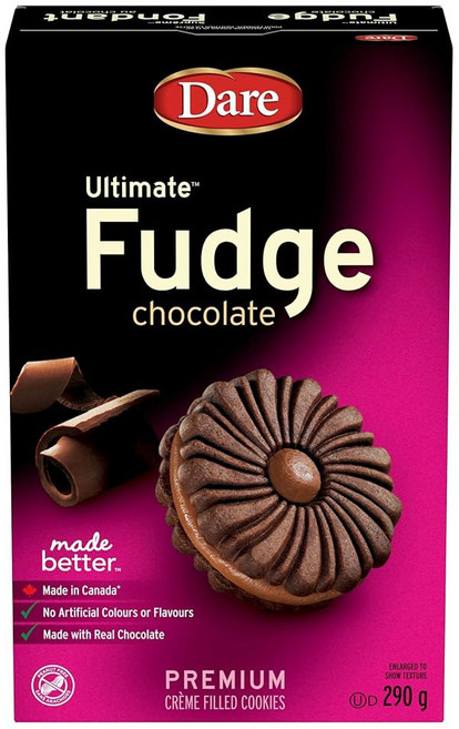 데어 얼티밋 퍼지 초콜릿 크림 쿠키 290g/10.2온스, Dare Ultimate Fudge 초콜릿 크림 쿠키,, 290g, 1개