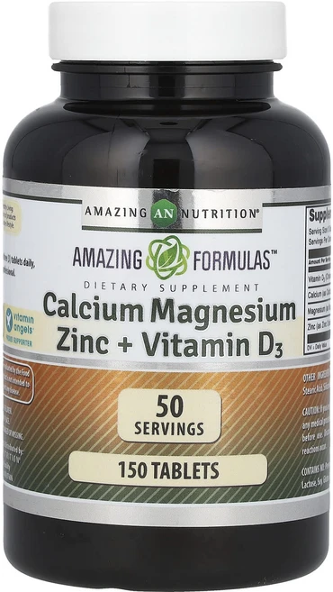 Amazing Nutrition 칼슘 마그네슘 아연 + 비타민D3 150정, 1개 - 쿠팡