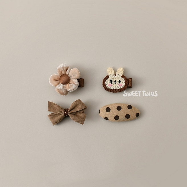 Sweet Twins 寶寶髮夾 四件組 嬰兒髮夾