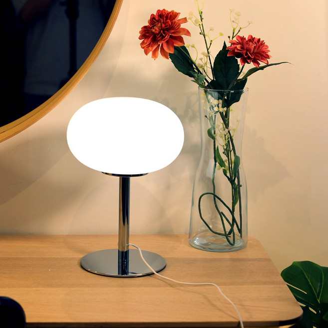 루미트론 OVAL 글라스 LED 단스탠드 무드등, 화이트