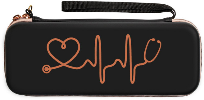 책상 정리함 데스크 서랍 3M Littmann Classic III 품질 청진기케이스 보관함 하드 EVA 휴대용 쉘 메쉬 포, 01 블랙