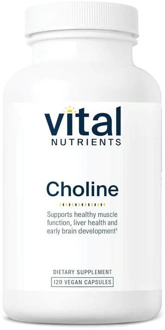 바이탈 뉴트리언츠 콜린 550mg 캡슐 Vital Nutrients Choline, 1개, 120정 - 쿠팡
