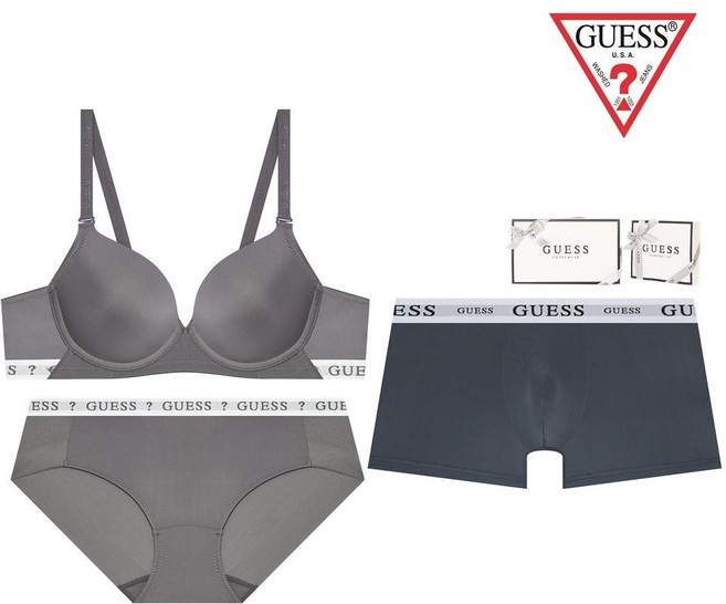 [국내백화점] 게스 언더웨어 25SS 노와이어 커플속옷세트 커플세트 정품 선물