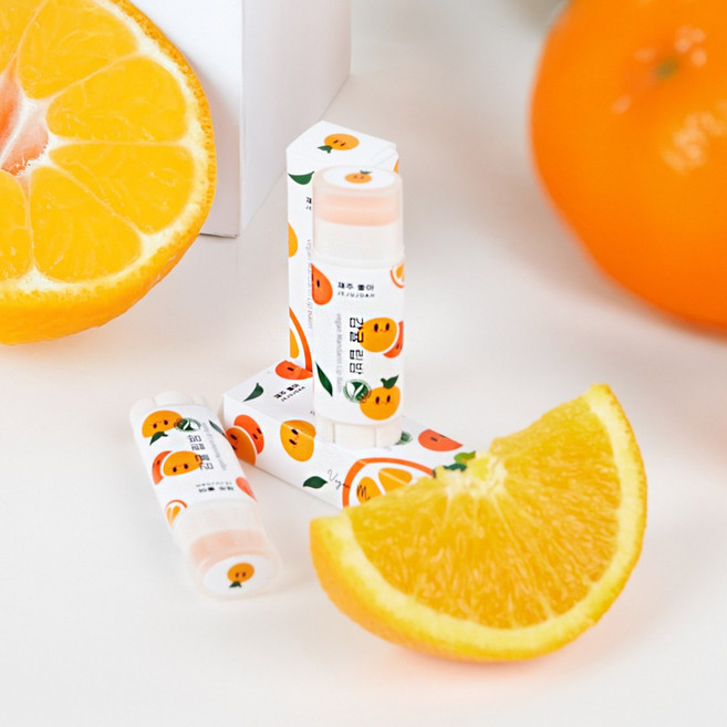 재주좋아 립밤 고보습 데일리 립케어, 3개, 4.8g, 비건감귤