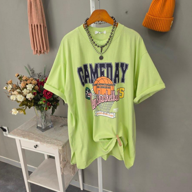 농구 멘즈 롱박스 캐주얼 반팔티셔츠