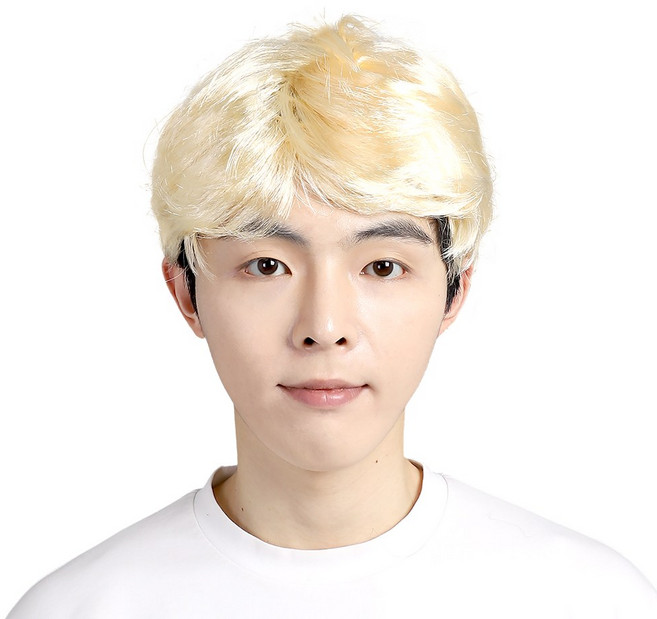 금발가발(남자) 파티 분장 아이돌 연극 코스프레 가발