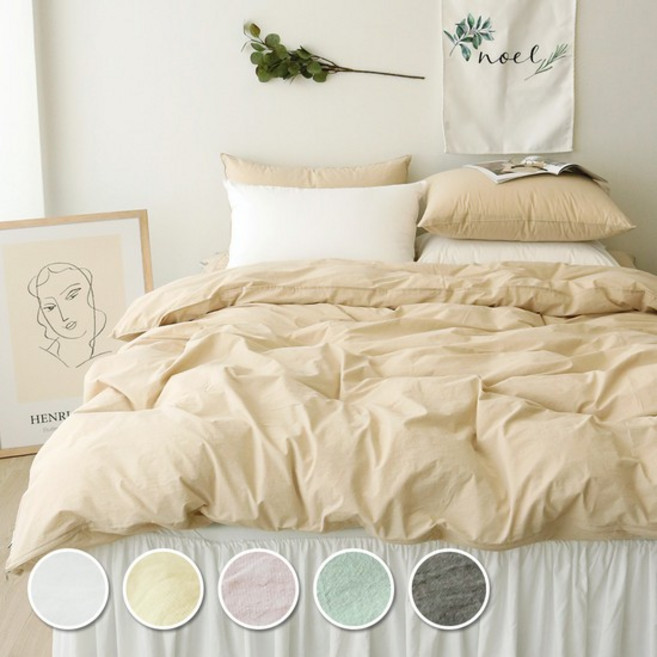 아토앤알로 쉼표 바이오워싱 고밀도 60수 순면 이불커버 Q, 바이오순면 이불커버 퀸Q_웜차콜