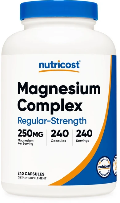 뉴트리코스트 마그네슘 컴플렉스 복합체 250mg 240캡슐, 240정, 1개 - 쿠팡