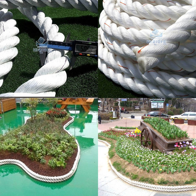 조경로프 3연 절단판매 화단 조경 산책로 경계 밧줄 동아줄 42mm-60mm, 42mmx1M, 1개