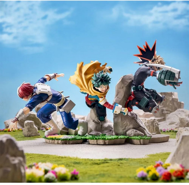 세가 나의히어로아카데미아 피규어 크로스링크 미도리야 바쿠고 쇼토 피규어 3개 세트 일본판, 3종 세트