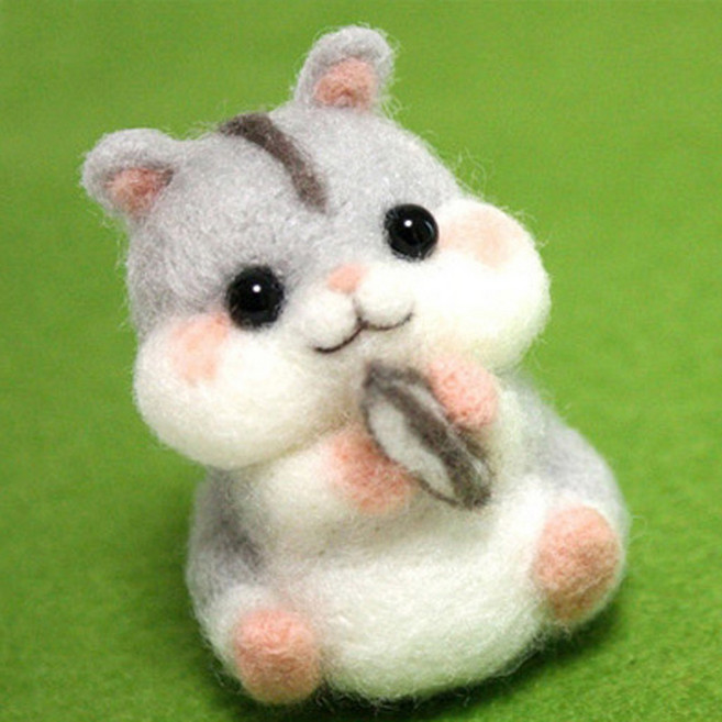 치프몰 양모펠트 DIY 패키지 세트, 001_햄스터, 1개