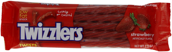 트위즐러 트위스트 딸기 맛 감초 캔디 2.5온스 패킷 ( TWIZZLERS Twists Strawberry Flavored Licorice Candy 2.5 Ounce Pa, 1개, 70g