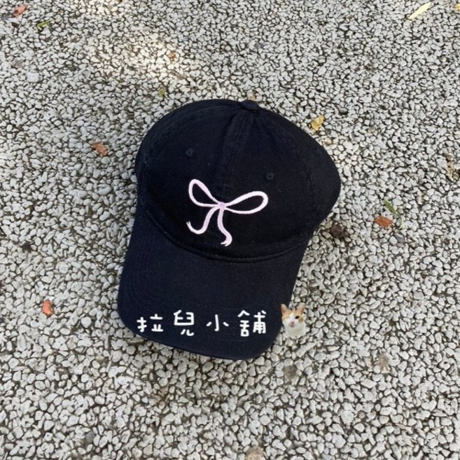 韓版 蝴蝶結棒球帽 鴨舌帽 情侶帽 軟頂 遮陽帽 空頂帽
