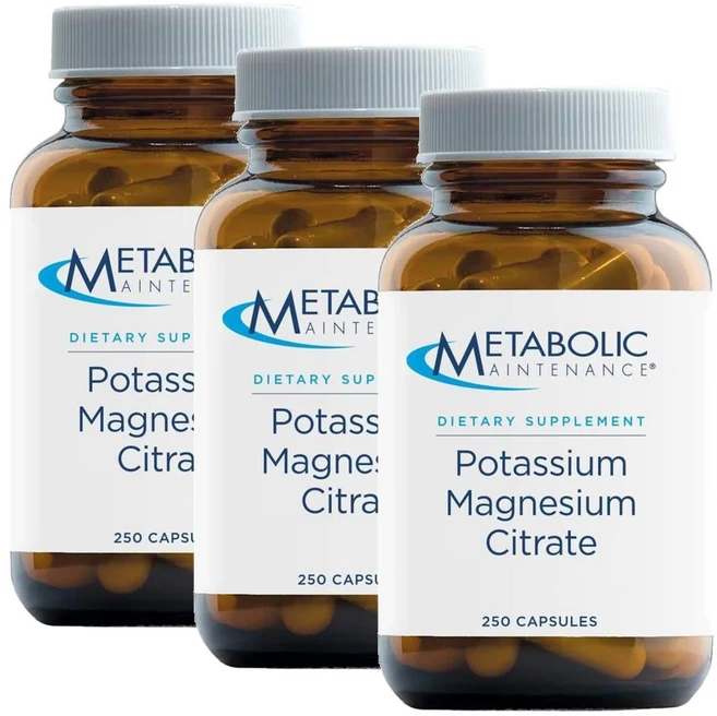 메타볼릭 포타슘 칼륨 마그네슘 시트레이트 캡슐 Metabolic Maintenance Potassium Magnesium Citrate, 3개, 250정 - 쿠팡