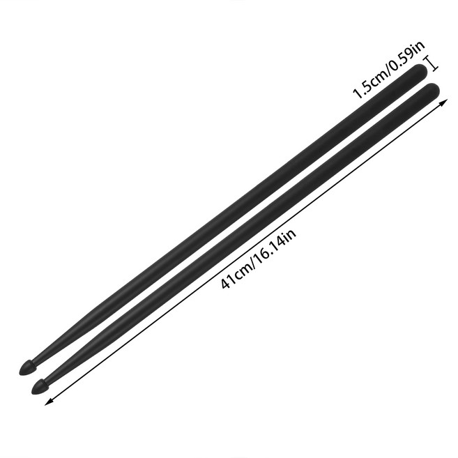 용 나일론 드럼 스틱 미끄럼 방지 손잡이가 있는 가볍고 튼튼한 드럼 스틱 전문 타악기 액세서리 1 쌍 5A, [01] 은, 1개