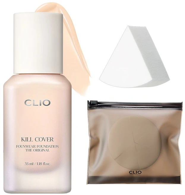클리오 킬 커버 파운웨어 파운데이션 디오리지널+단독증정, 1개, 19N 포슬린, 단품 - 쿠팡