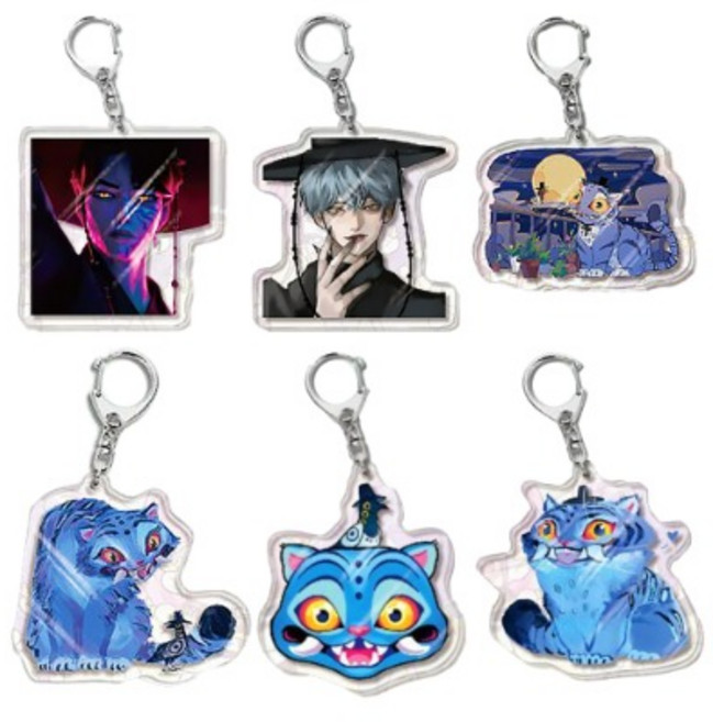 저렴한 선물 케데헌 호랑이 키링 6종 세트 / 케이팝 데몬 헌터스 사자보이즈 더피, 1개