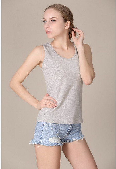 JC的店 莫代爾棉女無袖背心 前後U領 寬肩帶 舒適透氣 加大尺碼XL-6XL