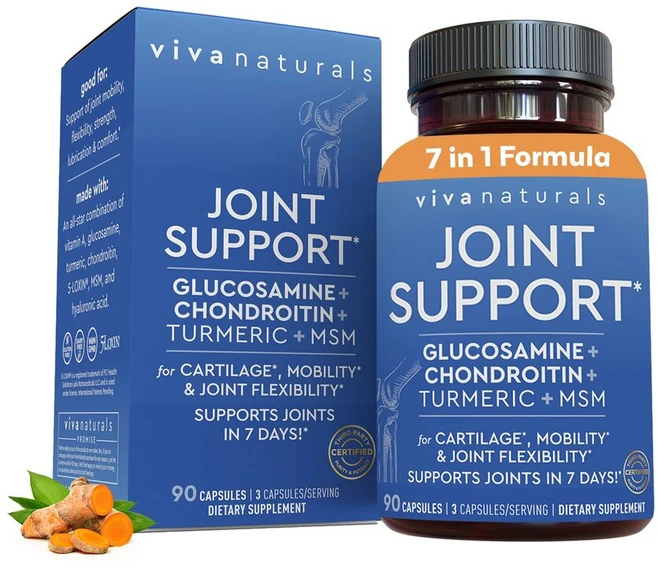 비바네츄럴 조인트 서포트 글루코사민 1500mg 콘드로이친 MSM 히알루론산 90정, 1개 - 쿠팡