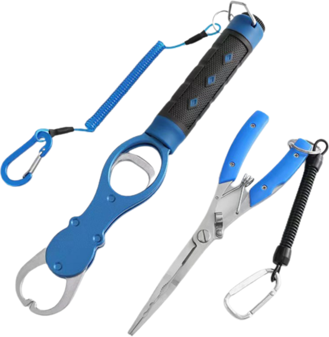 피셔맨 루어 피싱그립 피싱플라이어 세트, 블루, 1세트