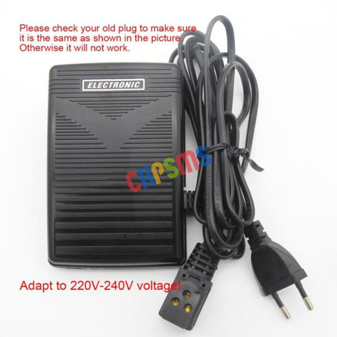 1PCS #979314-031 가수 홈 재봉틀에 맞는 코드가있는 220V 풋 컨트롤 페달
