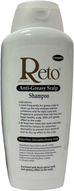 Reto Anti-Greasy Scalp Shampoo 添加樺樹萃取, 1件, 750ml
