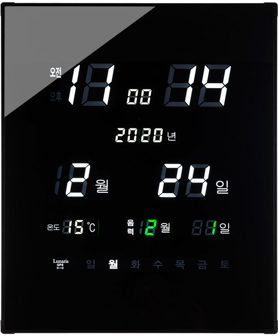 국산 루나리스 GPS 수신 LED 벽시계 리치 / 포토사은품, GPS 리치