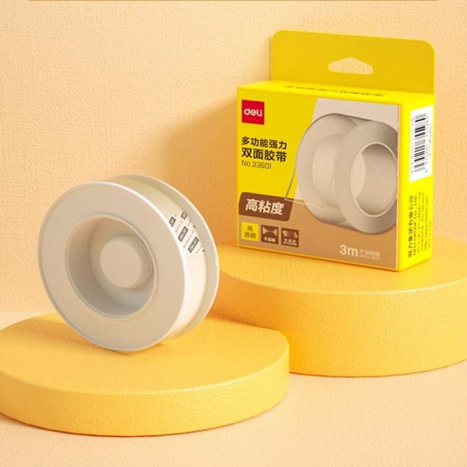 델리 나노겔 재사용 초강력 양면테이프 30mm x 3m, 1개