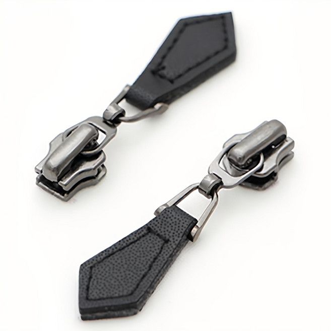 해피베어스 가죽 슬라이더 양장 지퍼 5호, 흑니켈 + 블랙, 4개