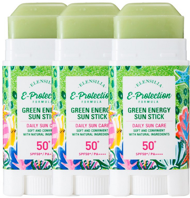 엘렌실라 그린에너지 썬스틱 SPF50+ PA++++, 16g, 3개