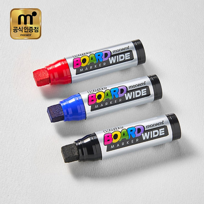 [모나미] 화이트 보드마카 와이드 사각닙 11mm, 1개, 블랙