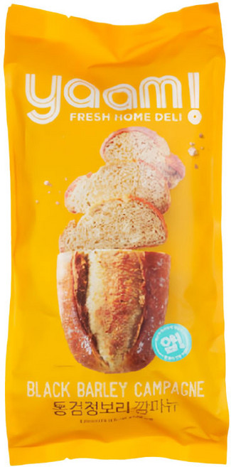 얌!(YAAM!) 통검정보리 냉동 깜파뉴 480g 2봉, 2개