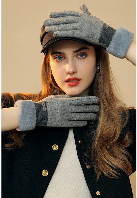 INSZEN 여성 겨울 캐시미어 기모 안감 터치스크린 방한 장갑