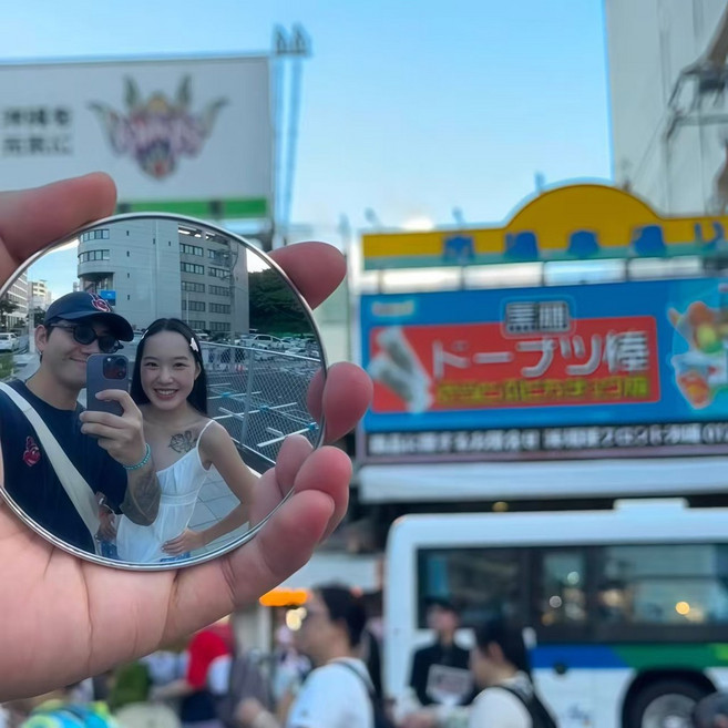 自拍凸面鏡 化妝鏡 廣角鏡 隨身小圓鏡 拍照道具 1201, 大號9.5cm自拍凸面鏡, 1個