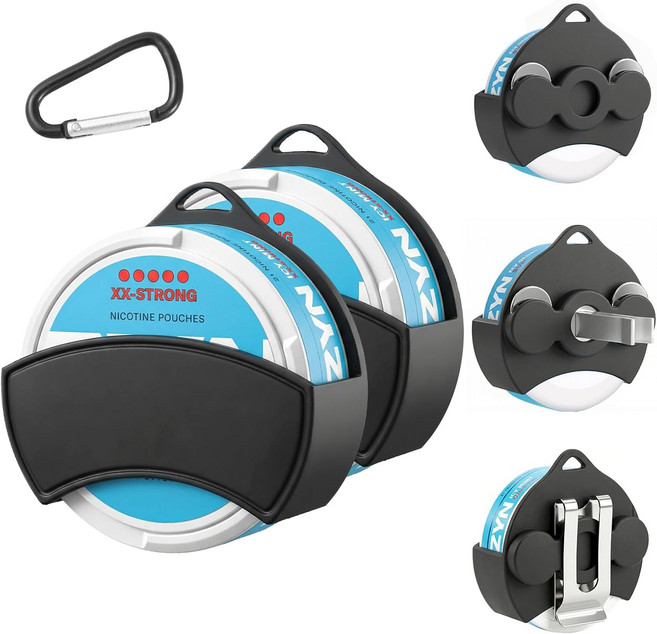 자동차용 2팩 ZYN 홀더 - 벨트 백팩 및 대시보드용 마그네틱 실리콘 홀스터 클립 ZYNNZE알파 파우치 캔 금속 캔에 맞습니다, WarmSea 공구파우치 공구집 툴홀더 공구홀더 자동차