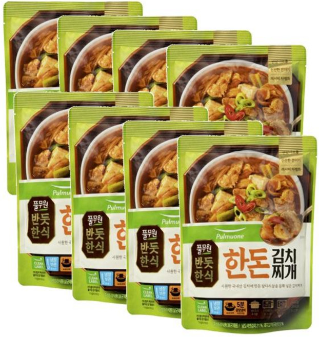 풀무원 반듯한식 한돈 김치찌개, 8개, 460g