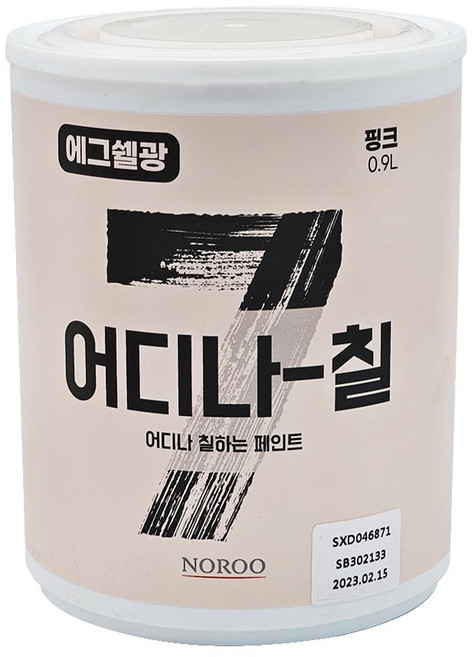 노루페인트 어디나 칠 페인트, 핑크 에그쉘광, 900ml, 1개