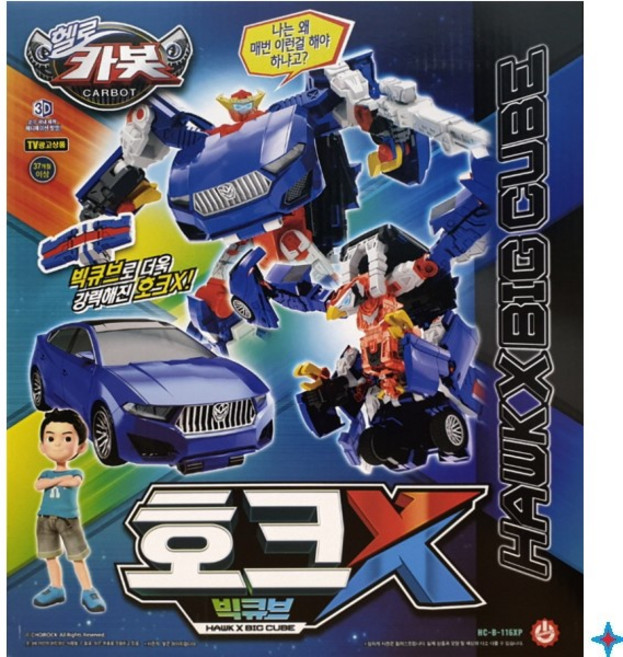 헬로카봇 호크X 빅큐브, 혼합색상, 1개