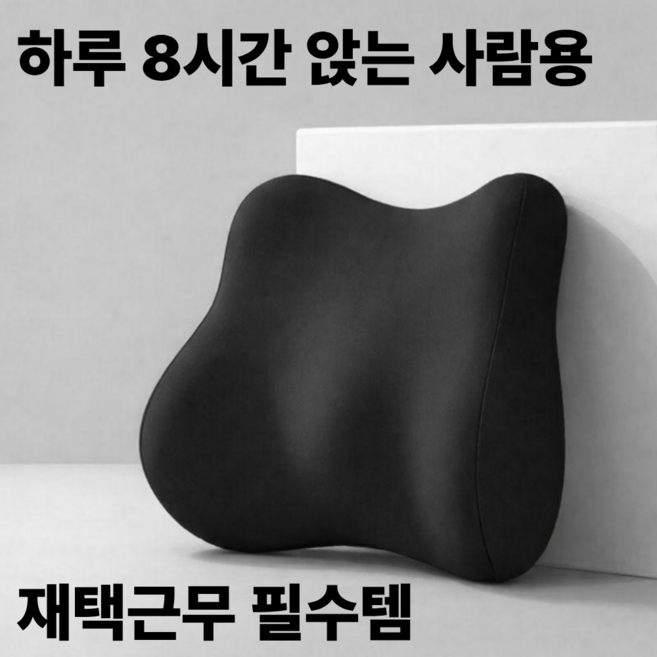 루제아나 인체공학 요추지지 차량용 허리쿠션, 1개, 블랙