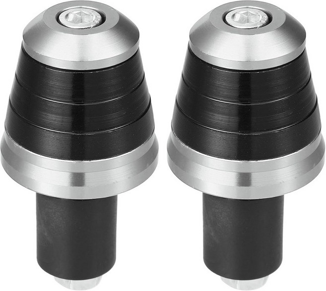 턱볼드 모터사이클 핸들바 엔드 플러그 알루미늄 합금 18mm20mm 071079 335mm OD 패셔너블 그립 캡 기어 밸런스 실버 톤 1쌍