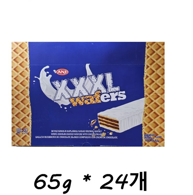 ANI XXXL웨이퍼 화이트, 24개, 65g - 쿠팡