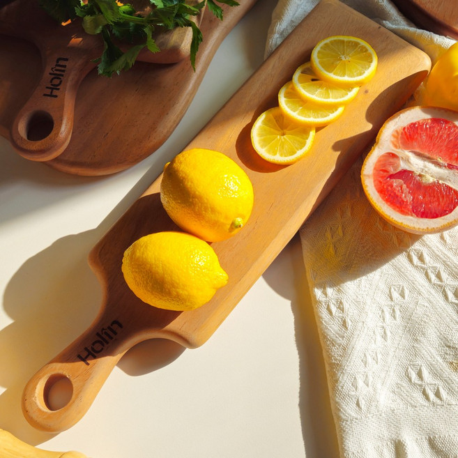 [Holin] 마호가니 원목 도마 핸들 롱스퀘어 나무도마/수제원목도마/캠핑도마/플레이팅도마