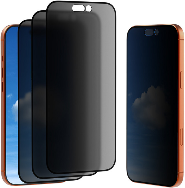 로랜텍 PET 저반사 풀커버 지문방지 매트 사생활 액정보호필름 3개입, 1세트