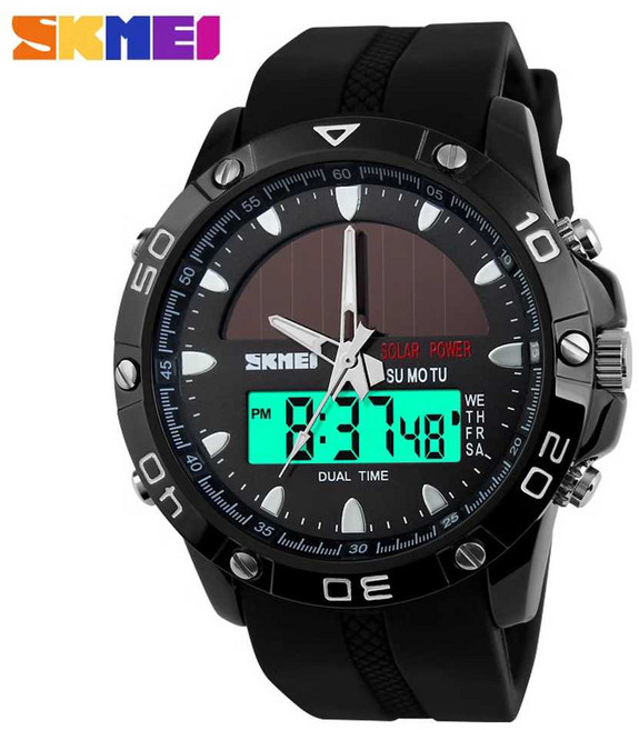 방수시계 나침반 방수태양광 전자시계 스포츠