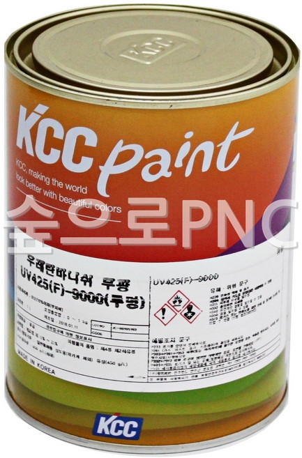 KCC정품 우레탄바니쉬 무광 1L UV425(F)-9000(투명) 목재용 바니쉬, 1개