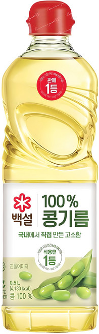 백설 콩기름, 500ml, 1개