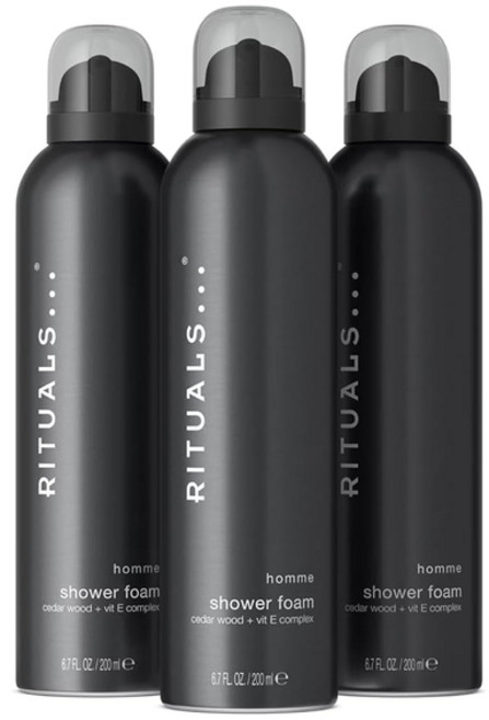 RITUALS 리투알스 옴므 남성 시더우드 샤워 젤 바디 워시 200ml 3개